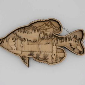 3d Fish with Fisherman